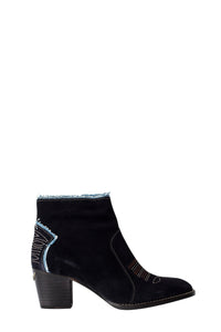 Molly Suede Jean leather ankle boots - Ink