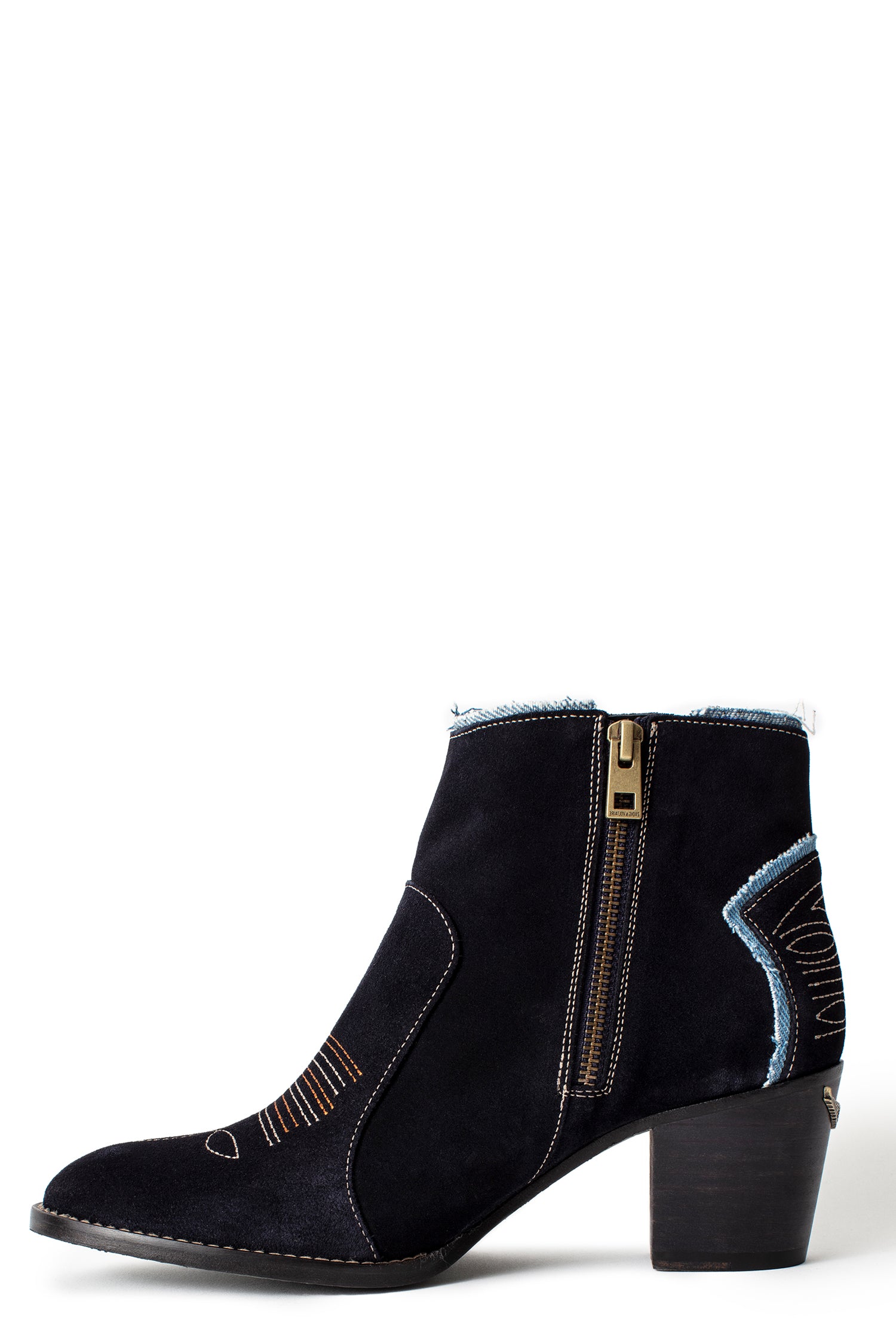 Molly Suede Jean leather ankle boots - Ink