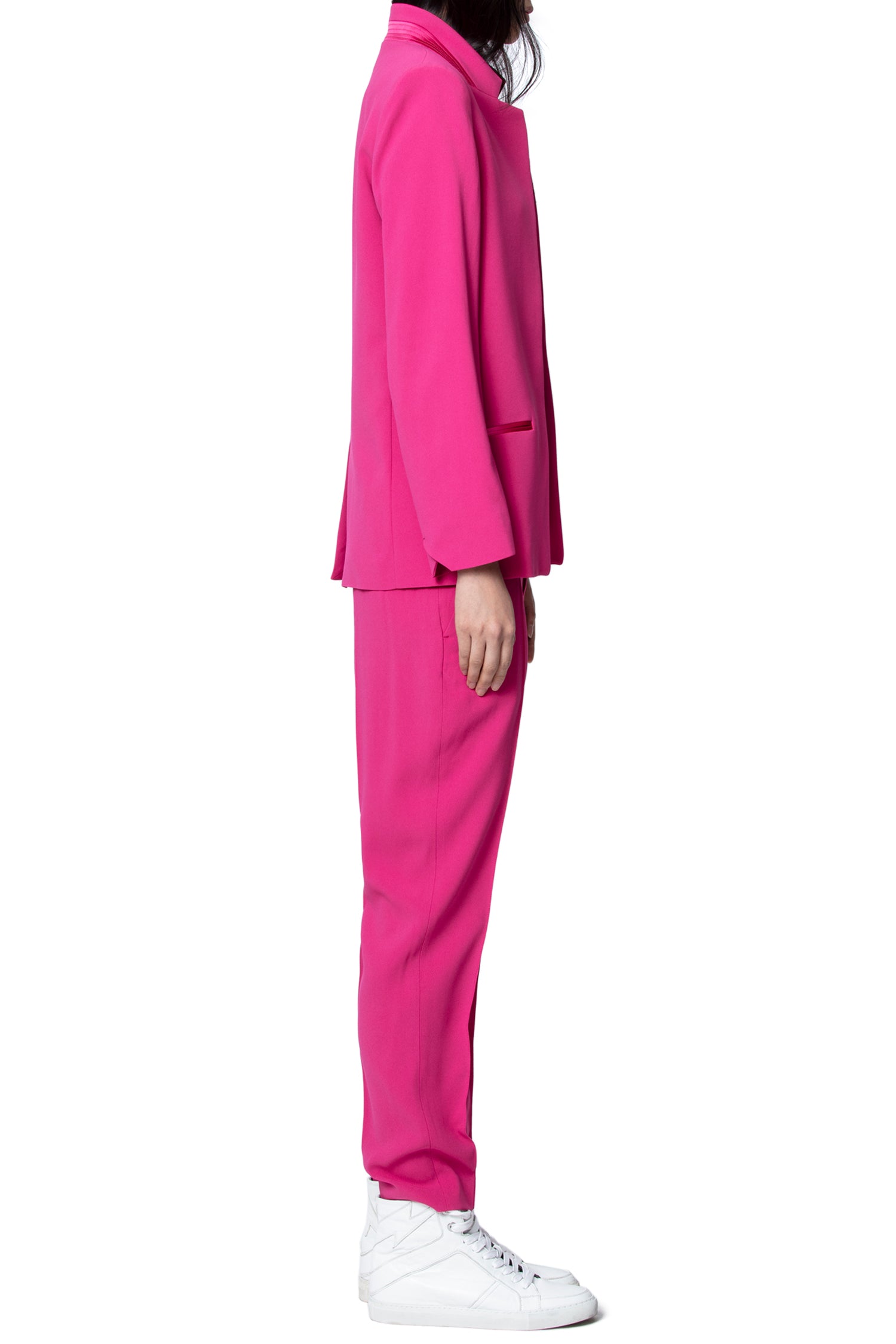 Veste Volly en satin - Framboise