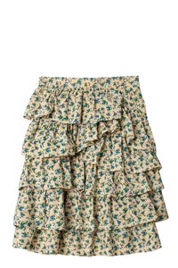 ZHORS LIGNE VANILLA JOKER PRINT COTTON SHORT SKIRT
