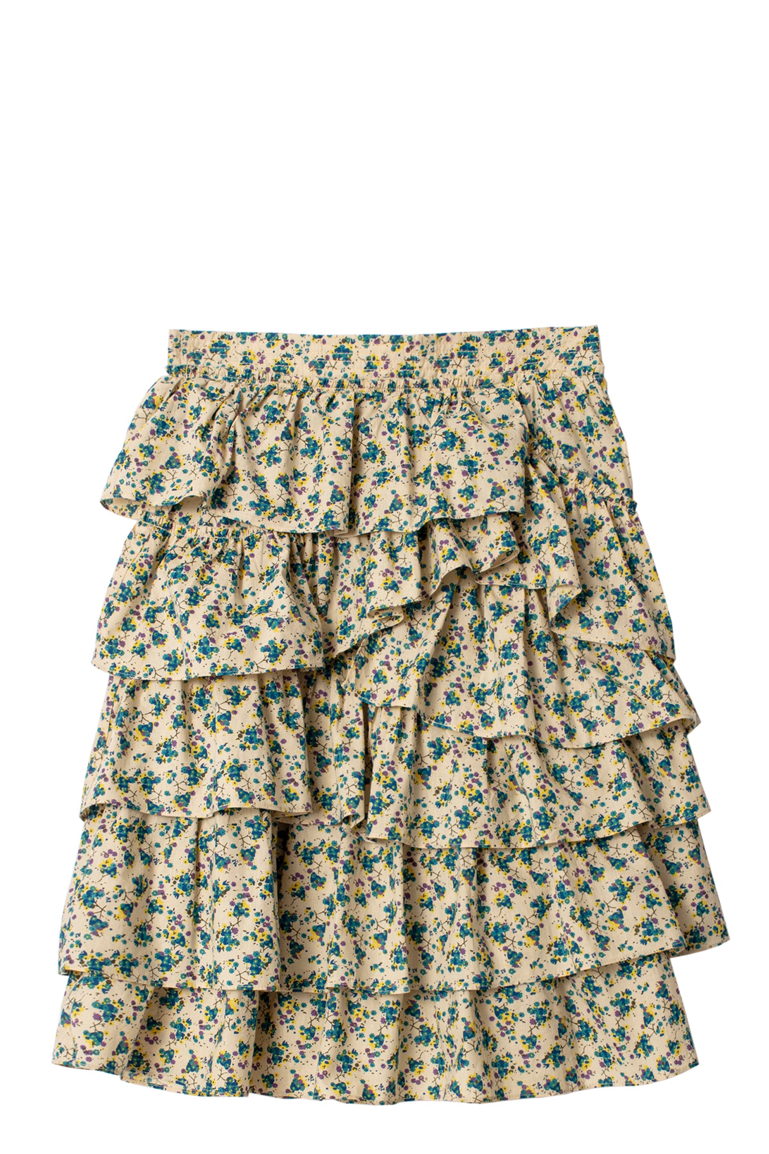 ZHORS LIGNE VANILLA JOKER PRINT COTTON SHORT SKIRT
