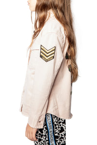 Chemise Bonnie en cuir - Rose