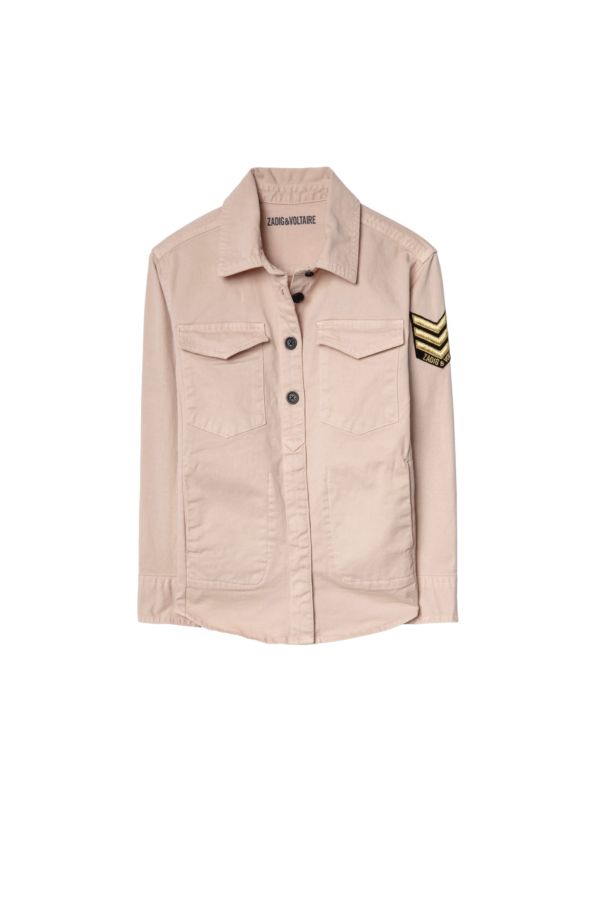 Chemise Bonnie en cuir - Rose