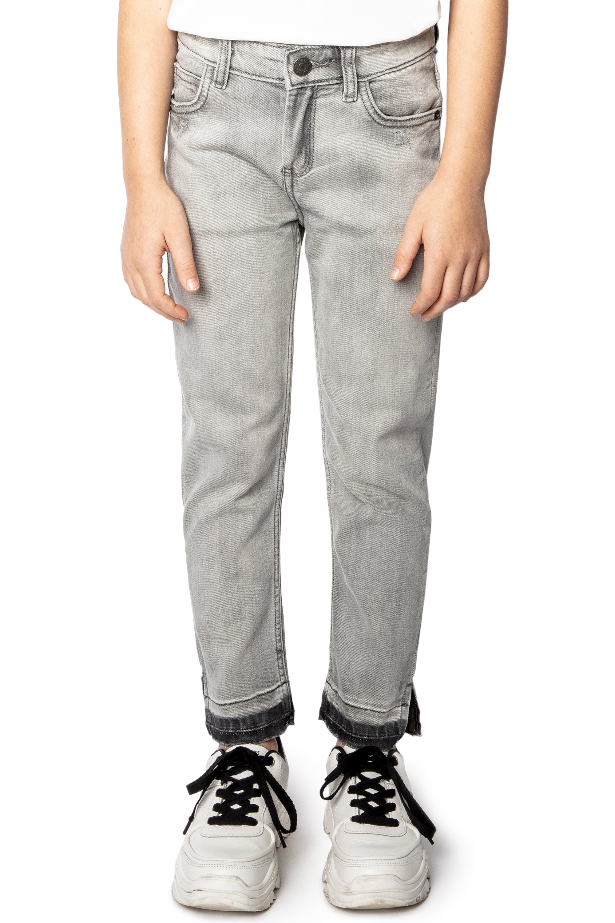 Pantalon Megan en cuir - Gris