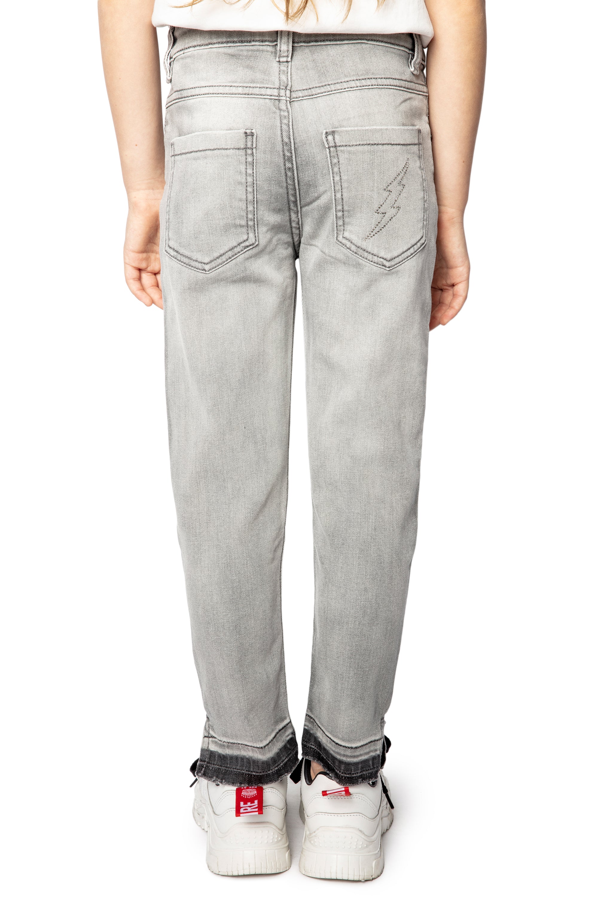 Pantalon Megan en cuir - Gris
