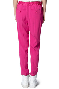 Panda satin trousers - Raspberry