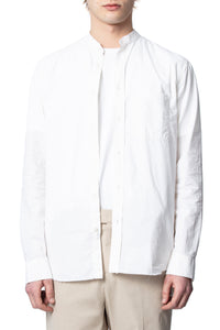 ZHORS LIGNE ECRU STAN STRIPE OFFICIER CHEMISE