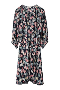 Robe Raspali Print Flowers - Myrtille