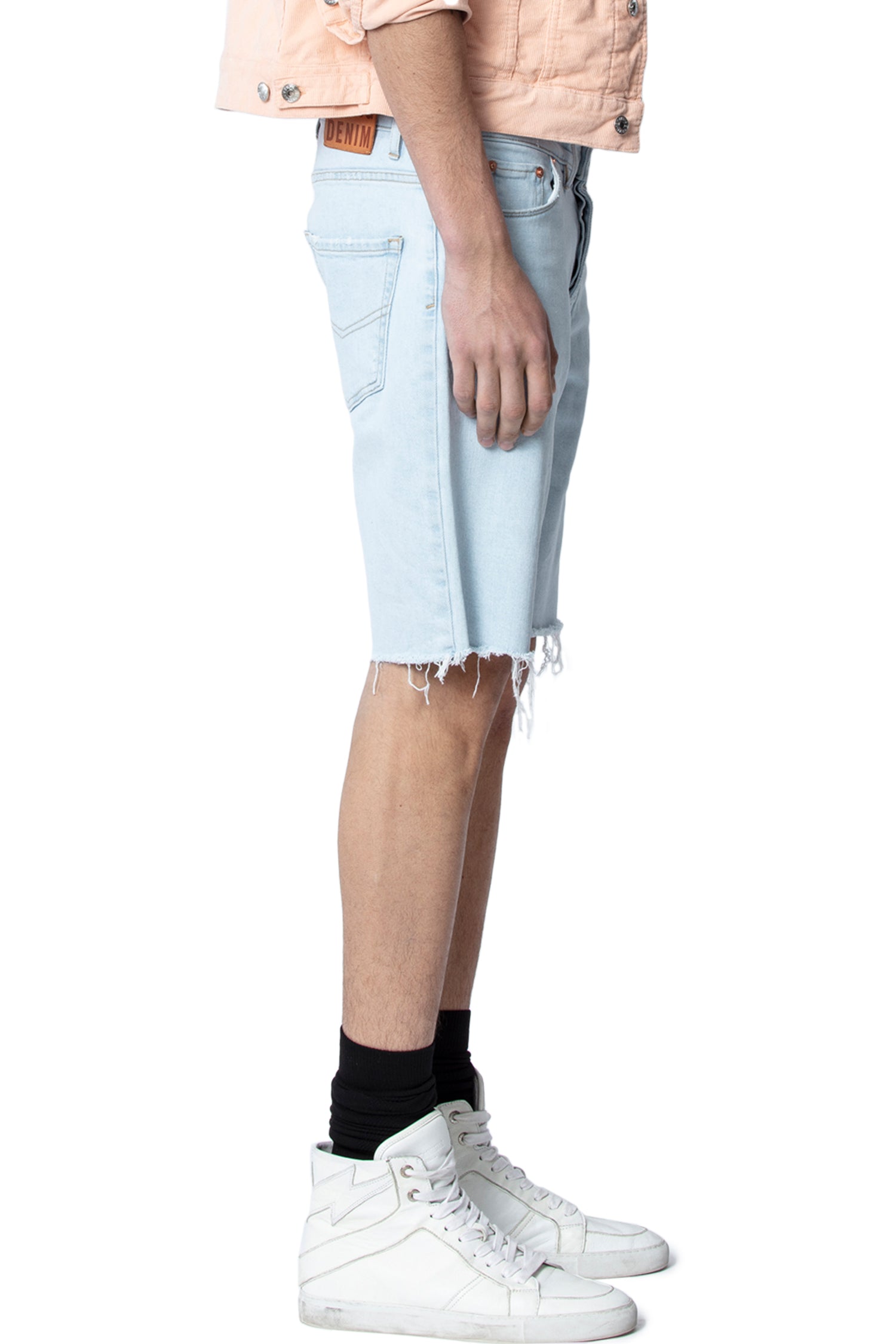 ZHORS LIGNE CIEL PEDRO LIGHT SHORT DENIM DELAVE