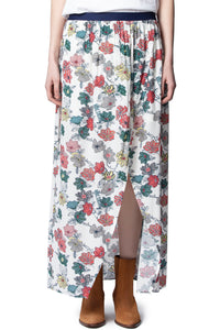 Jupe Josia Print Flower - Ecru