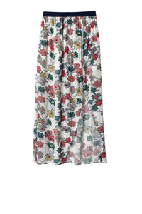 Jupe Josia Print Flower - Ecru