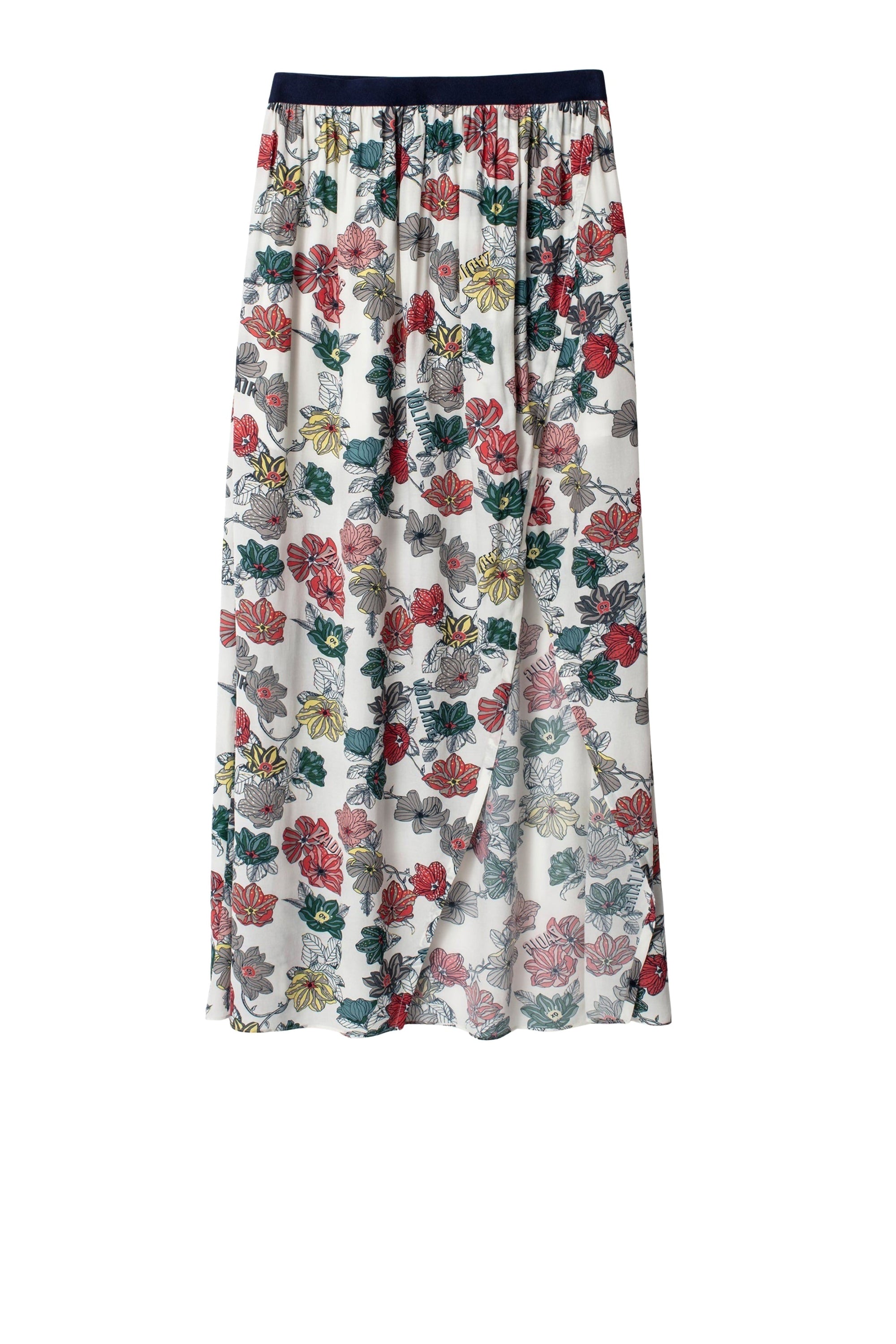Jupe Josia Print Flower - Ecru