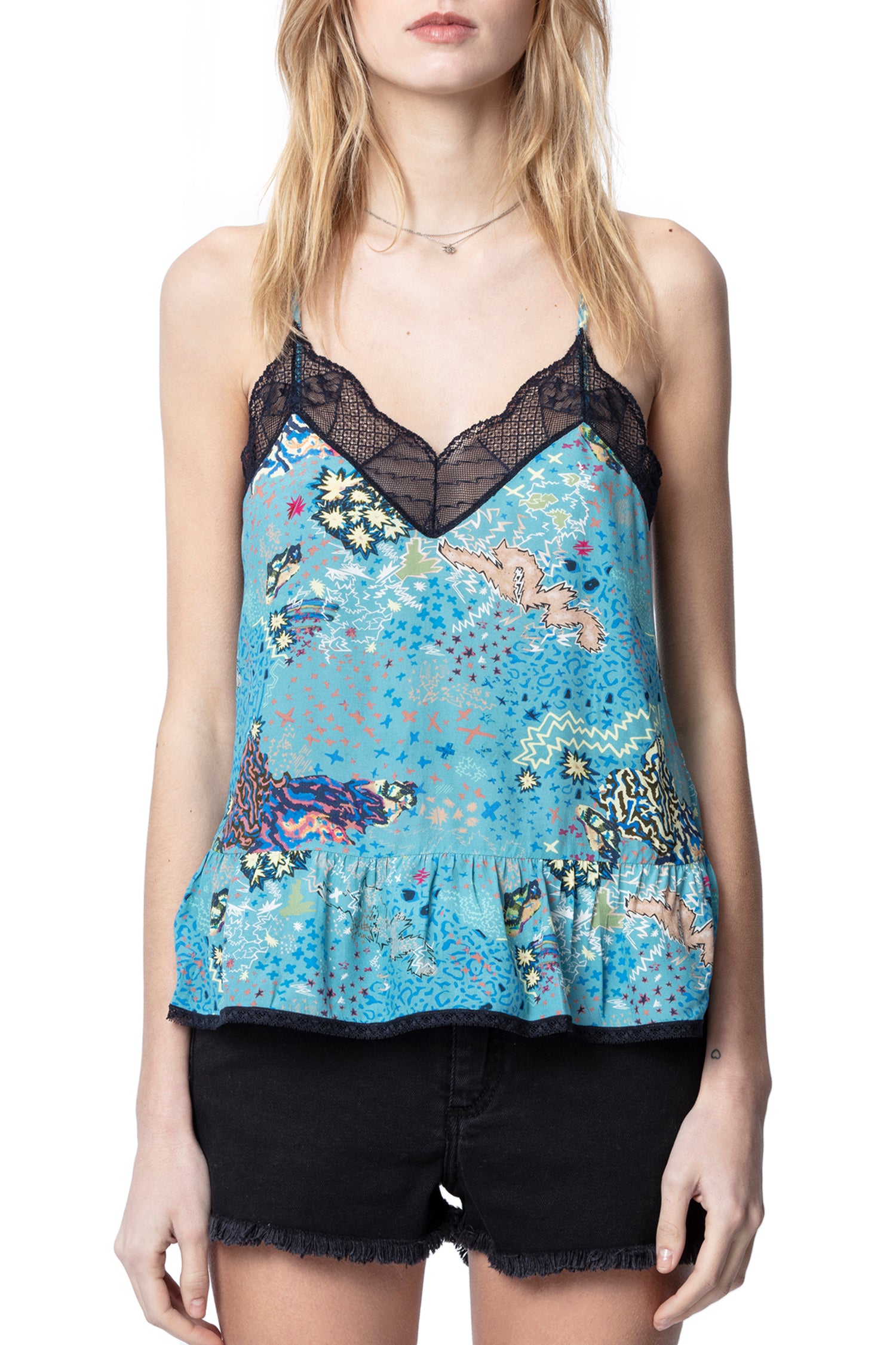 Caraco Celest Glam Rock en lin - Eucalyptus