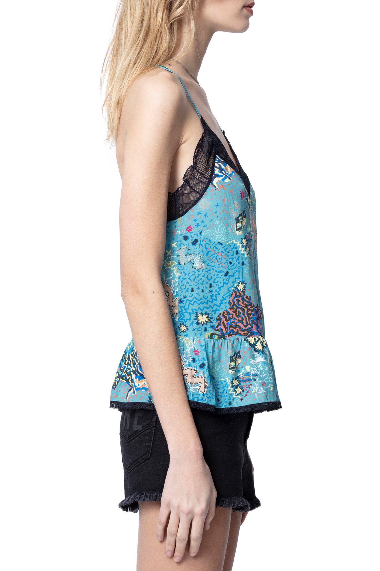 Caraco Celest Glam Rock en lin - Eucalyptus