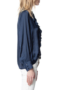 Tunique Turner en satin - Myrtille
