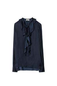 Tunique Turner en satin - Myrtille
