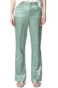 Pistol satin trousers - Almond