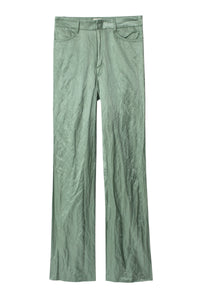 Pistol satin trousers - Almond