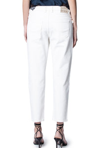 ZHORS LIGNE BLANC DEANA DENIM BLANC JEAN BOYFRIE