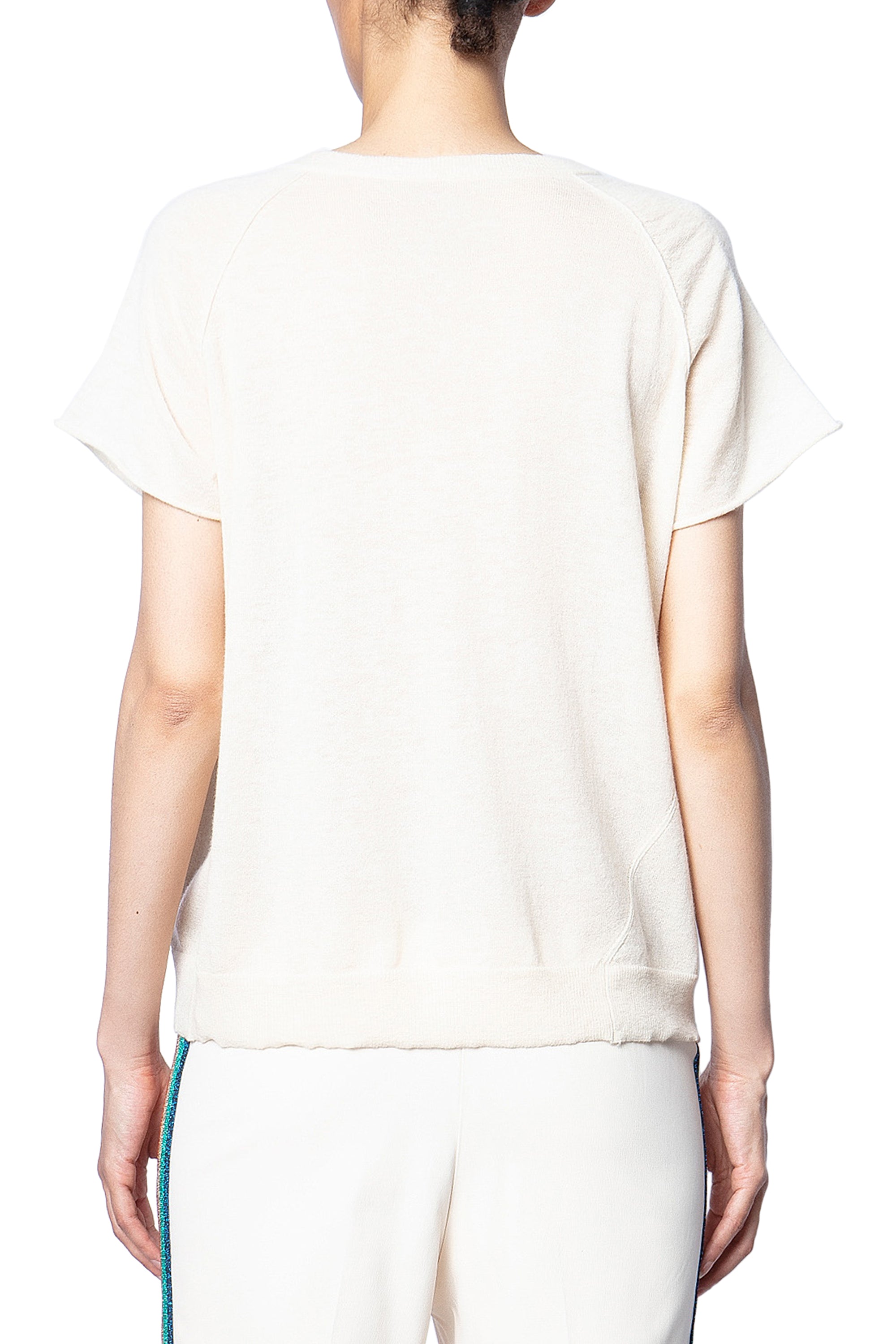 Hexago Oh Yeah cashmere jumper - Craie