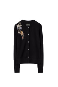 Cardigan Puky Cows Snake Beads - Noir