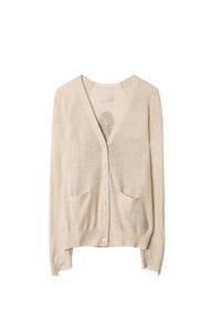 Kali Snake Strass cashmere cardigan - Craie