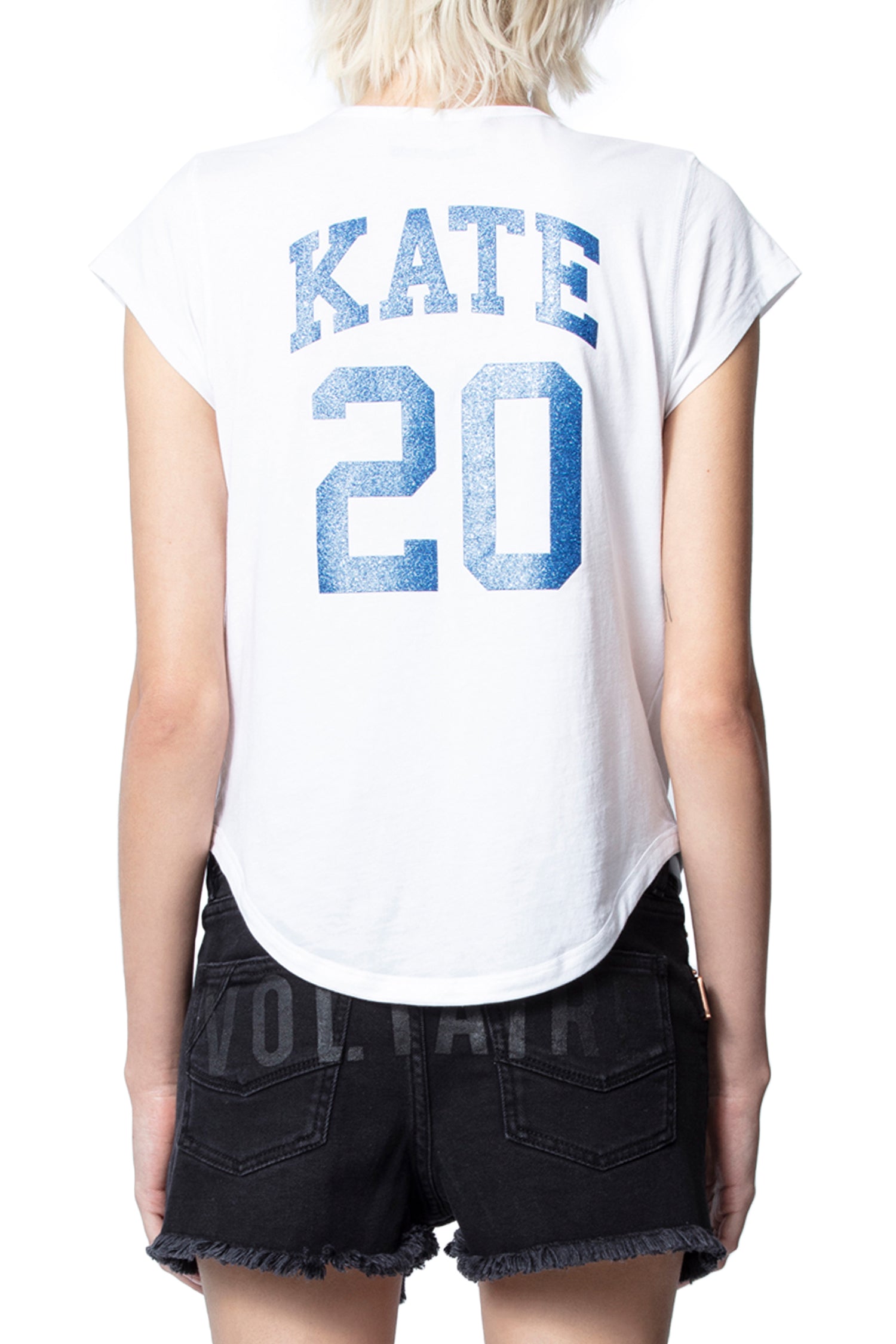T-shirt à col tunisien Karta Kate - Blanc