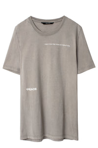 ZHORS LINE LIGHT GREY TED HC PEACE PHOTOPRINT T-SHIR