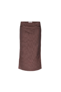 Jupe midi à poches - Brown