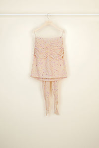 Printed silk skirt with draped panels - 11h au bois print