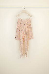 Printed silk skirt with draped panels - 11h au bois print