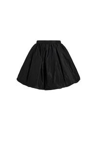 Jupe courte boule en faille - Noir