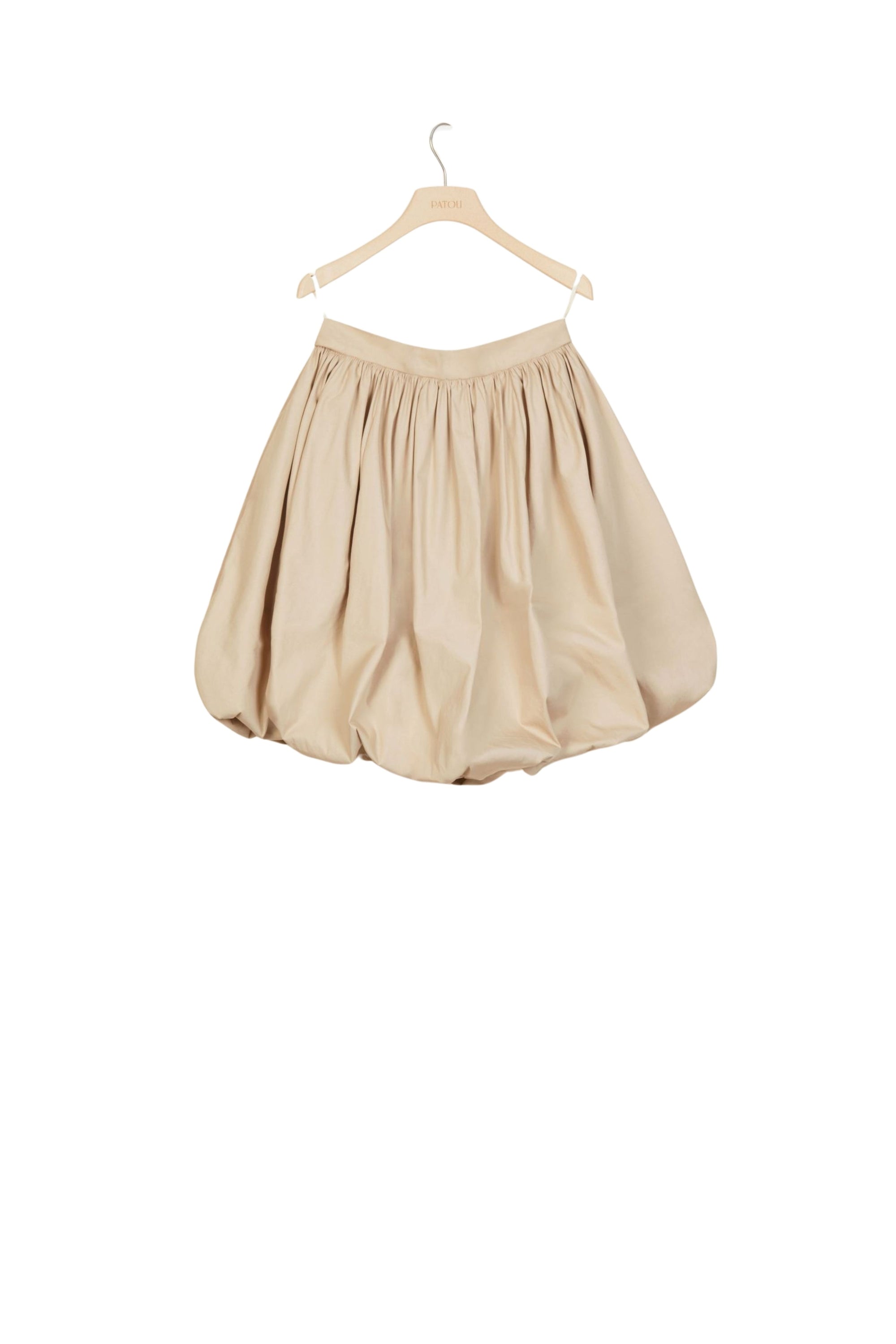Cotton blend bubble skirt - Sand