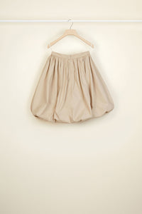 Cotton blend bubble skirt - Sand