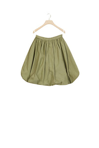 Cotton blend bubble skirt - Khaki