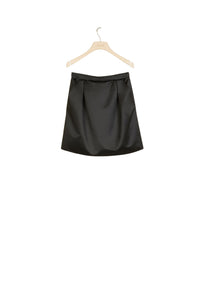 Tulip skirt in duchesse satin - Black