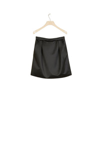 Jupe tulipe en satin duchesse - Noir