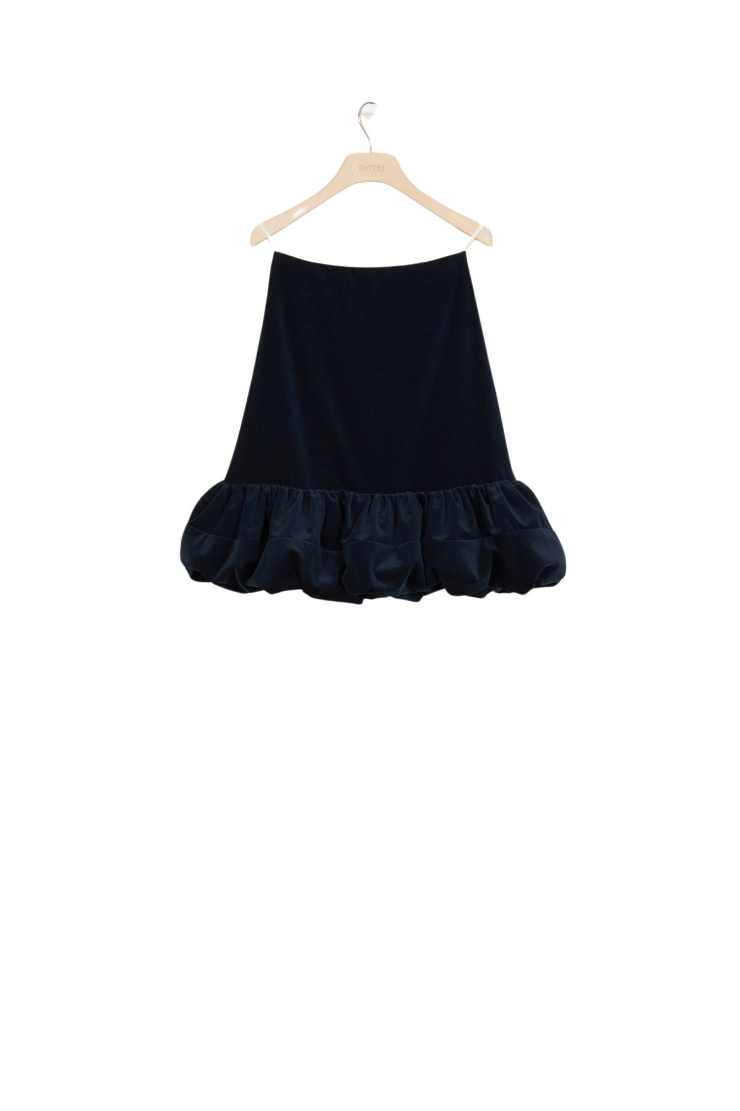 Voluminous hem skirt in velvet - Storm