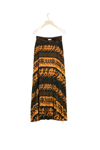 Printed pleated long skirt - Sport Education print
