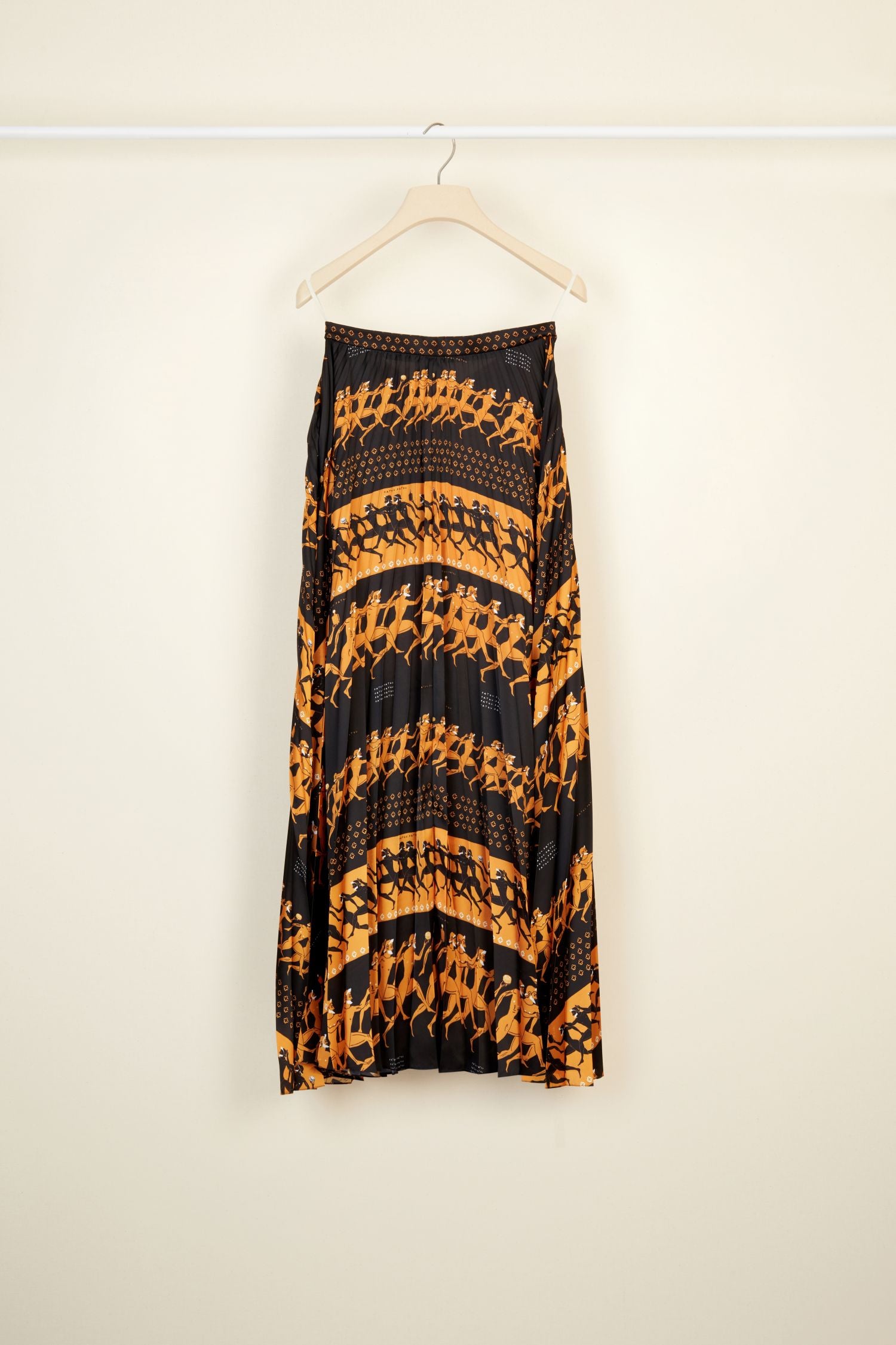 Printed pleated long skirt - Sport Education print