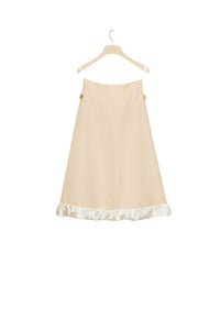 Safari cotton midi skirt - Vanilla