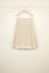Safari cotton midi skirt - Vanilla