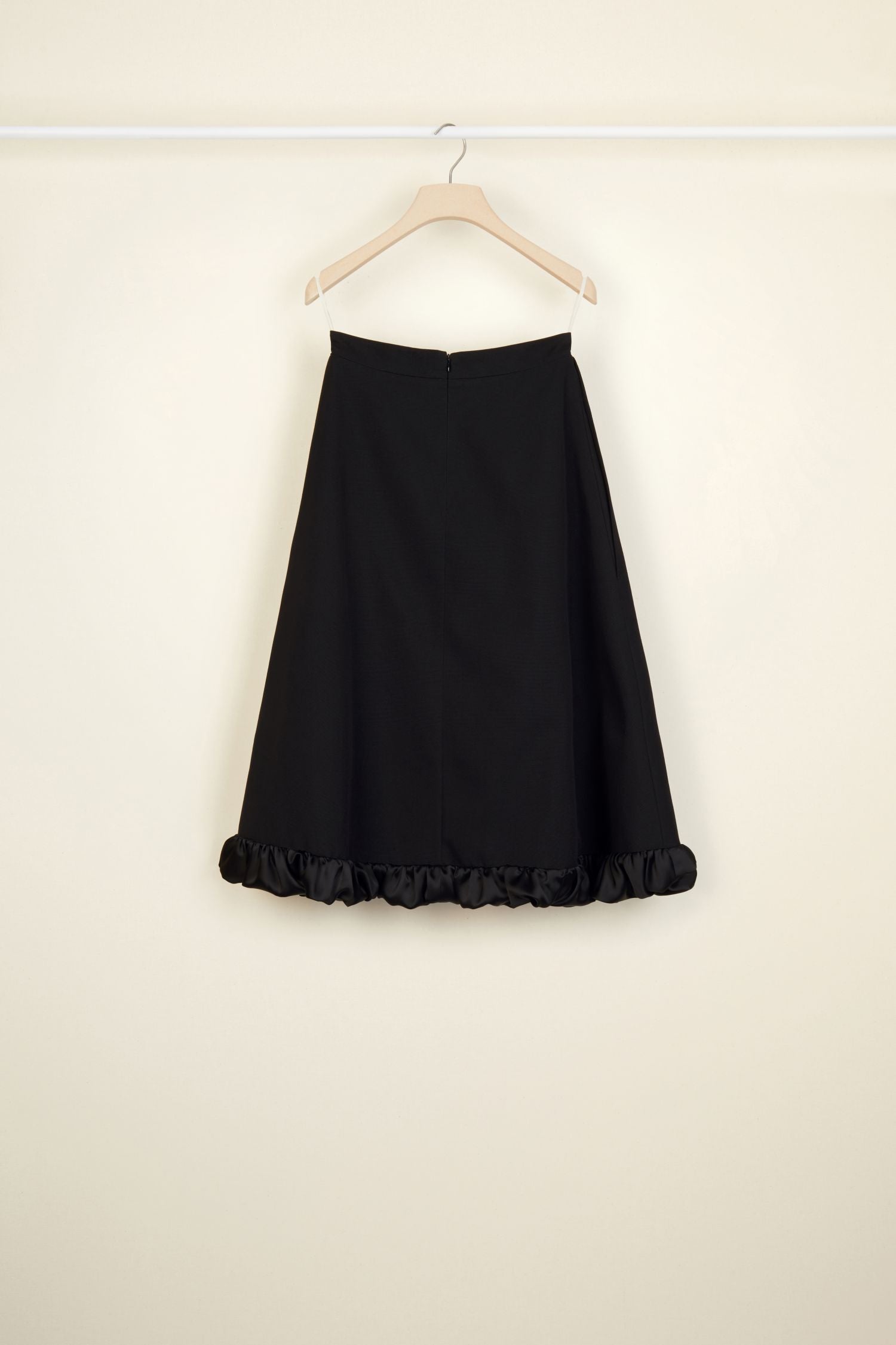 Safari cotton midi skirt - Black