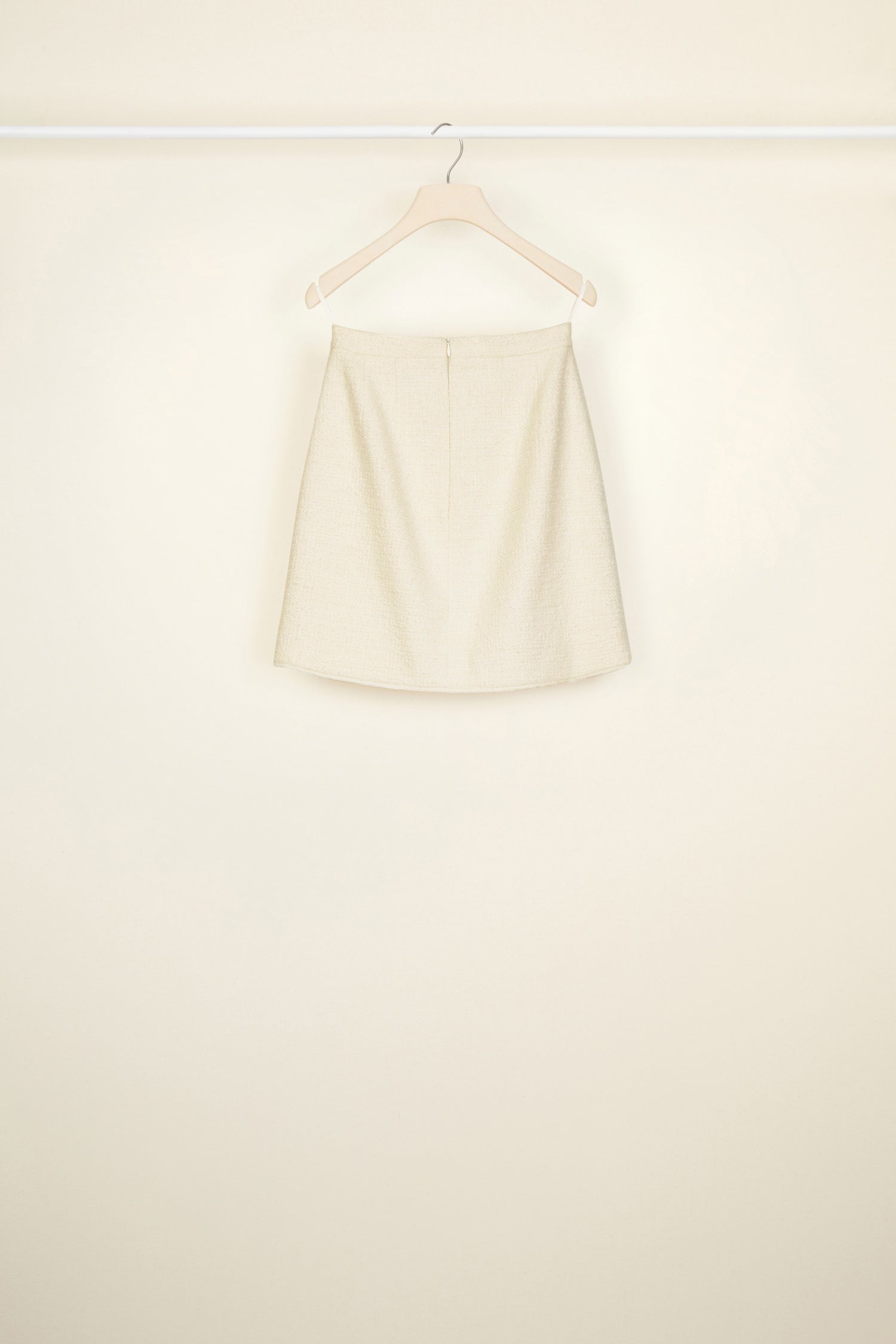 Jupe courte en tweed - Sable