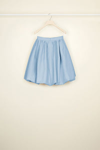 Jupe boule en coton & lin - Blueberry