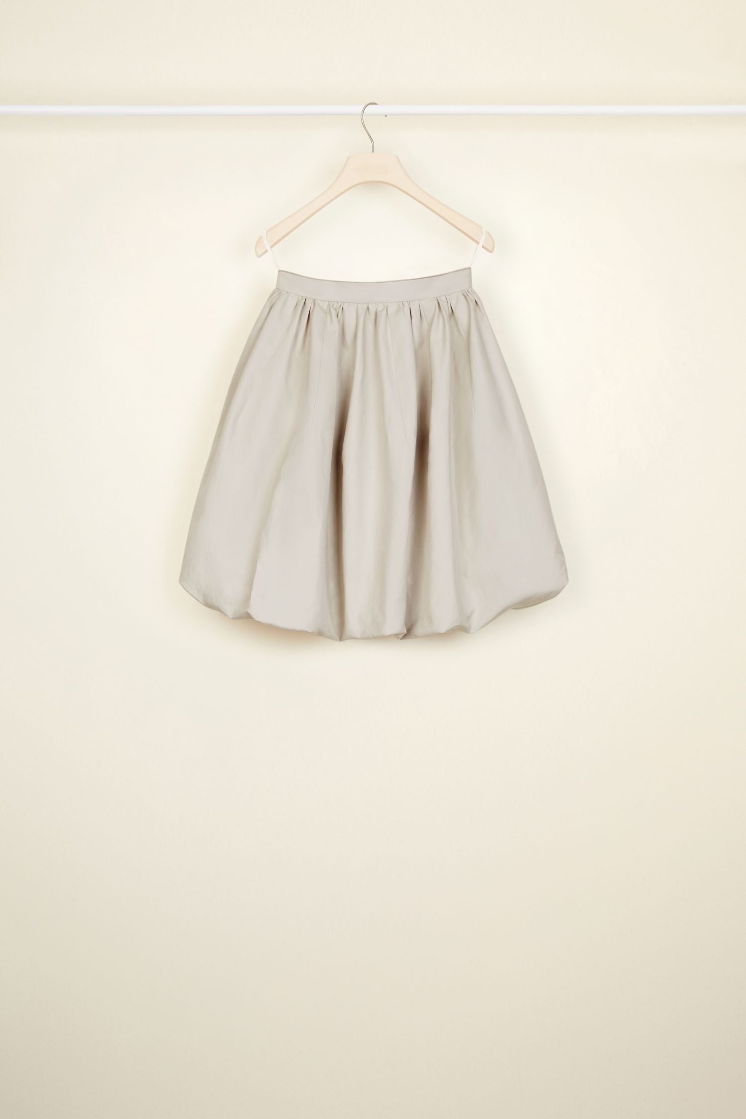 Jupe boule en coton - Gris cendre
