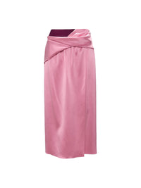 Twisted midi skirt - Bubblegum