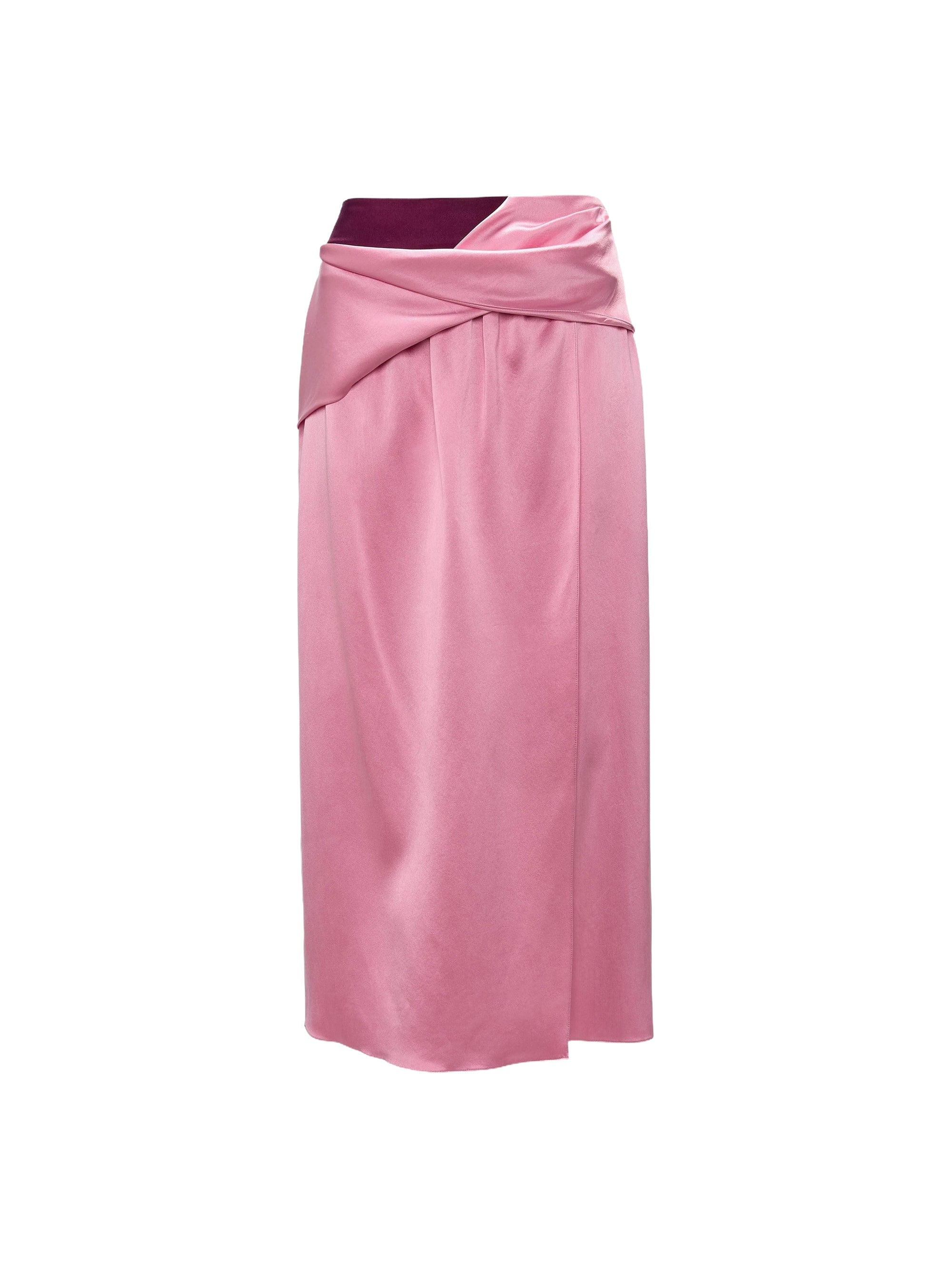 Twisted midi skirt - Bubblegum