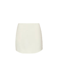 Mini-Jupe À Ourlets Arrondis - Off White