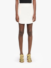 Mini-Jupe À Ourlets Arrondis - Off White